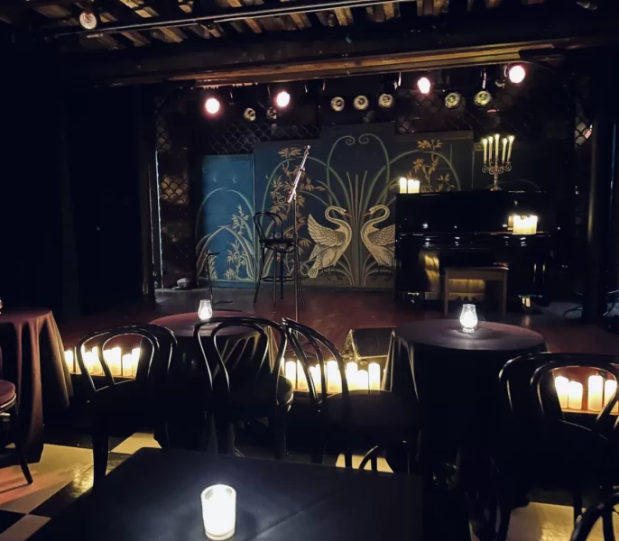 Stage with Swan Backdrop